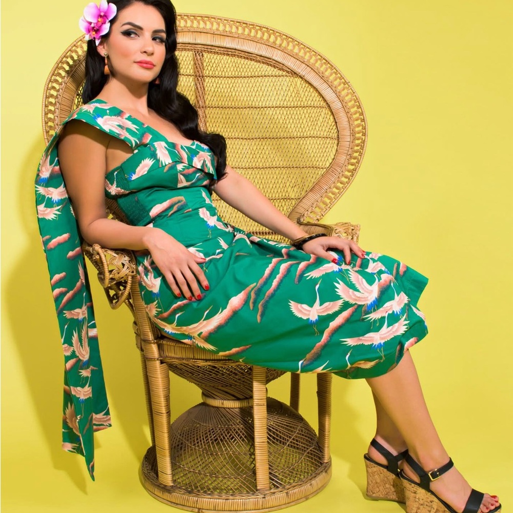 Unique Vintage Alfred Shaheen sarong dress